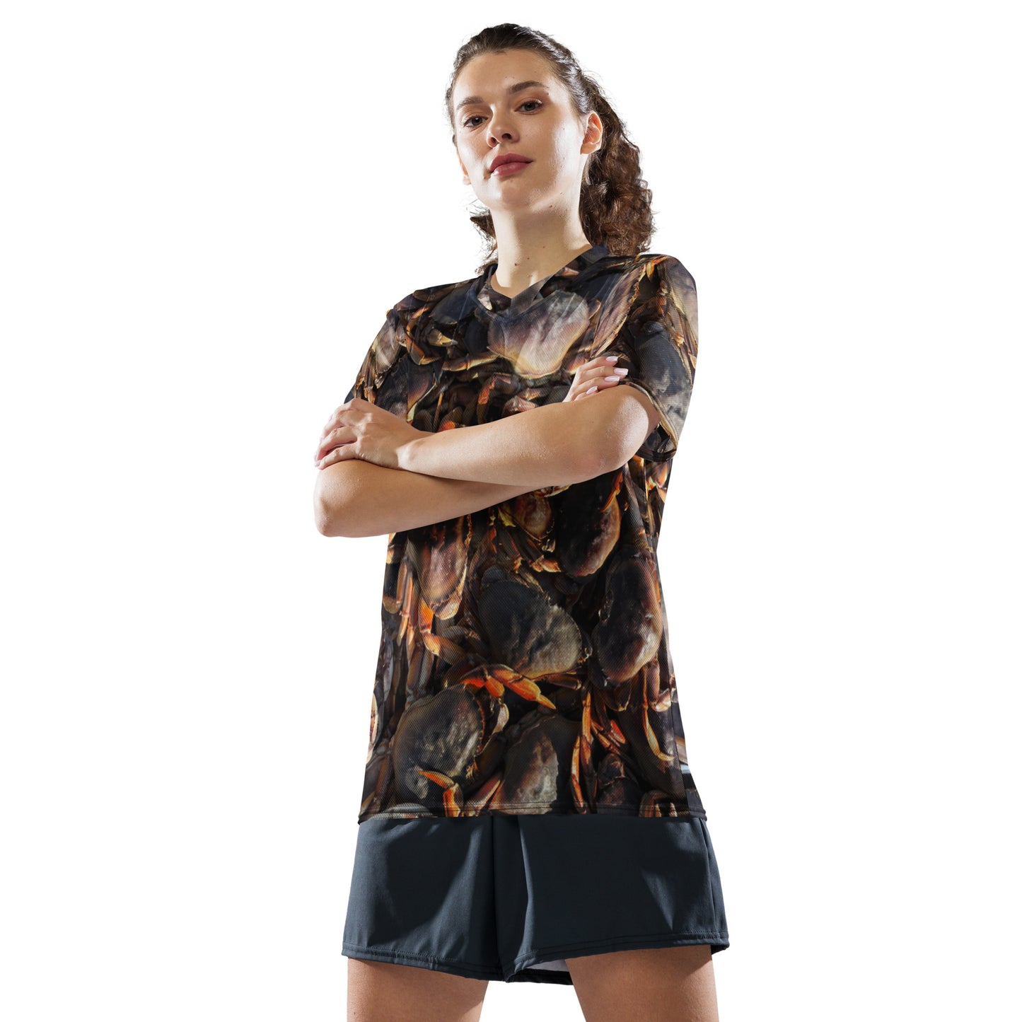 Dungeness Crab Recycled unisex sports jersey
